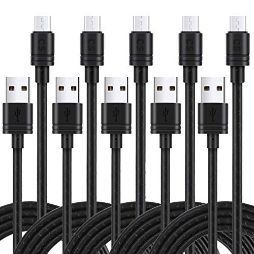 Kindle Micro USB Cable,Android Cable Compatible Samsung Galaxy S3/S4/S5/S6/S6 Edge/S7/S7 Edge Sony Nexus PS4 Blue Black 3ft/6ft/10ft Hi-Mobiler 3 Pack LG HTC 